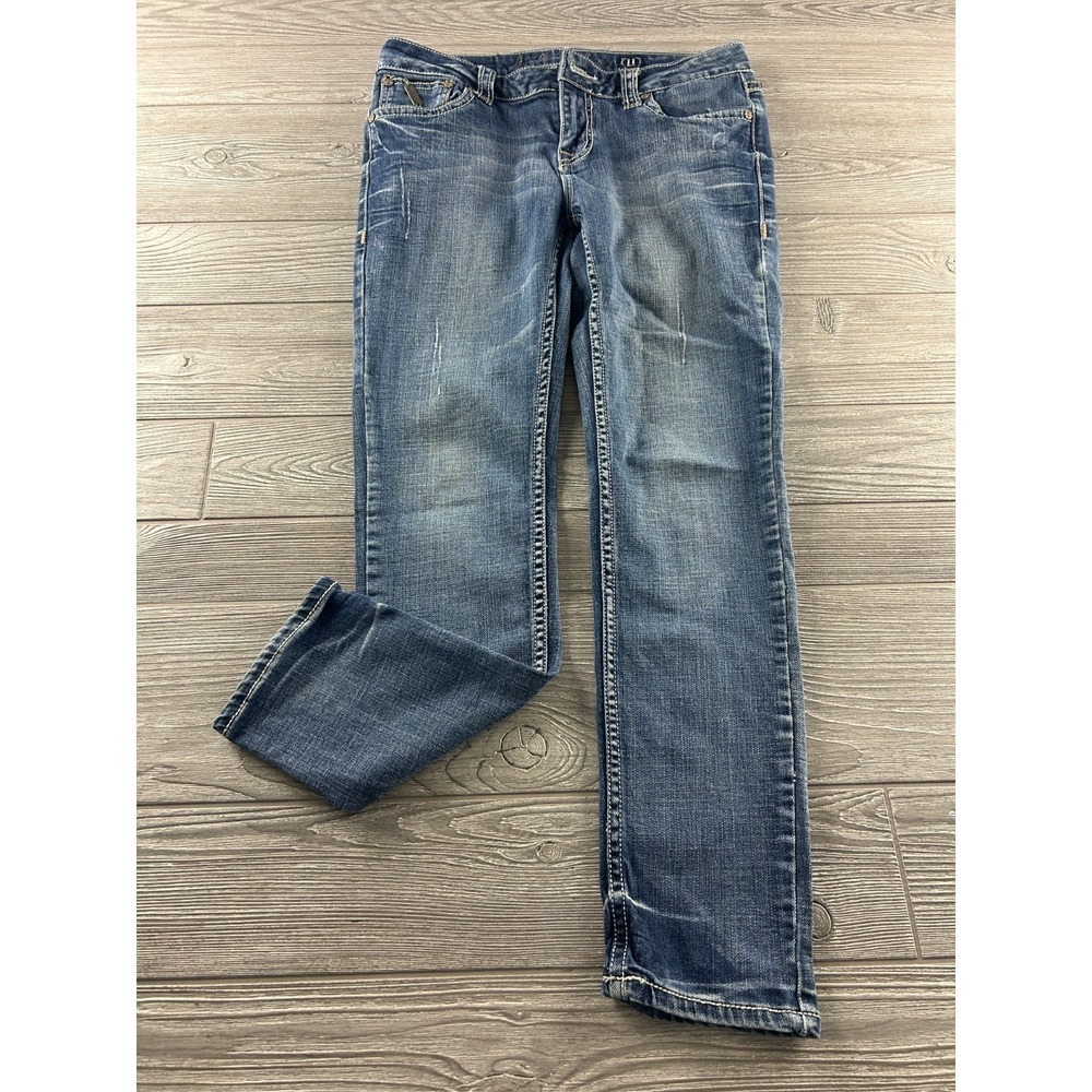 L.A. Idol USA Women's Fashion Skinny Jeans Embroidered Size 11 Low Rise
